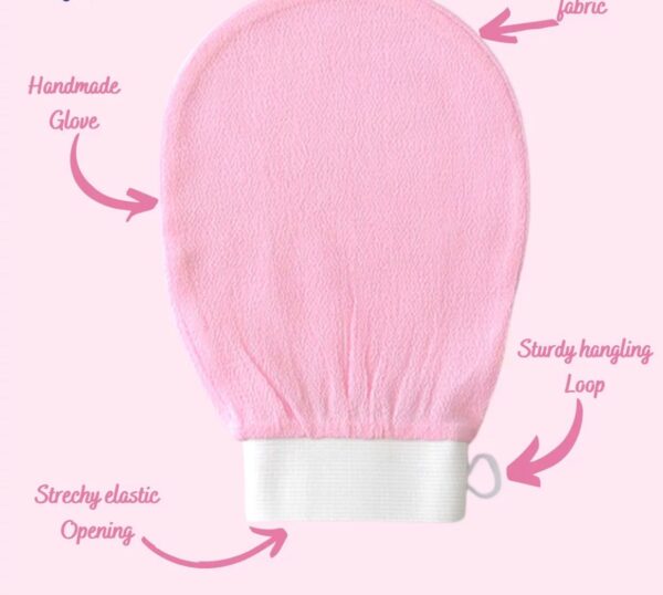 (NW00058) Hammer Moroccan Exfoliating Gloves (1 Pcs) - Dead Skin Remover - Exfoliating Bath Washcloth Scrub Mitt for Body - Exfoliating Massage Mitt Back Scrubber Glove - Each  (random color)